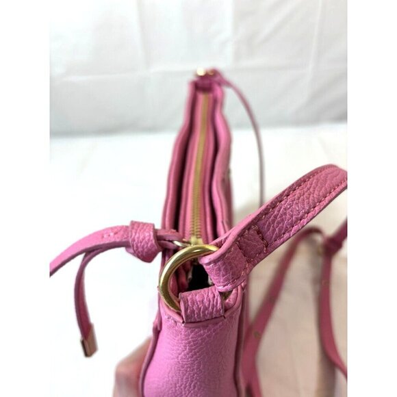 Foley & Corinna Rose Pink Faux Leather Limelight City Crescent Handbag - Picture 6 of 14